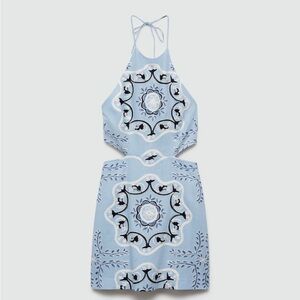 Mango Printed dress with openings